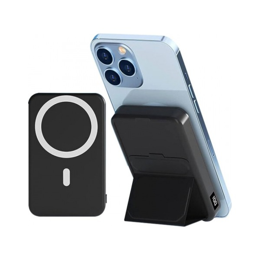 Westus 22,5W 10000MAH Iphone 12-13-14-15 Pro/ Mini/pro Max Magsafe Standlı Kablosuz Hızlı Şarj Powerbank - Siyah Taşınabilir Şarj Cihazı - Powerbank Fiyatı