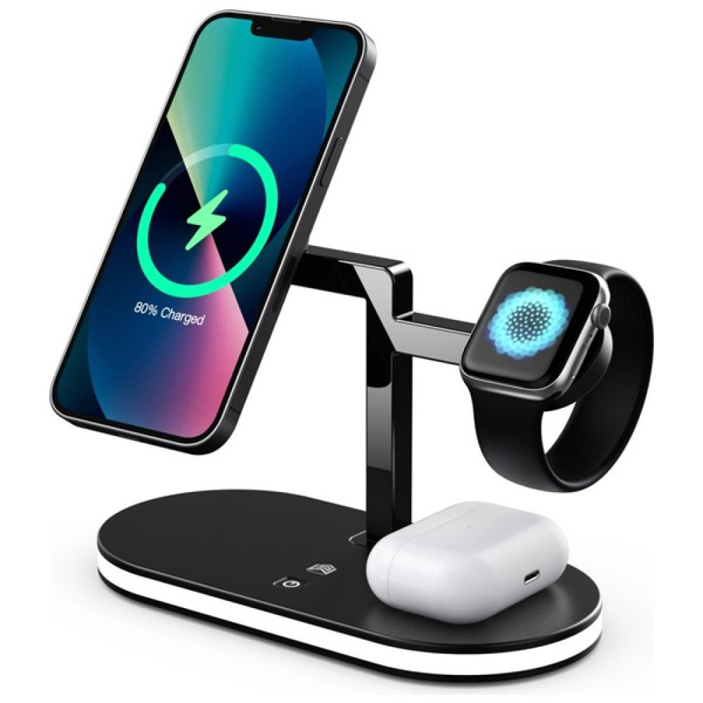 Westus 5in1 15W Qi Wireless Masaüstü Kablosuz Hızlı Şarj Standı ve Gece Lambası iPhone 14-13-12 Mini-Plus-Pro-Pro Max Watch 1-2-3-4-5-6-7-Airpods P... Cep Telefonu Aksesuarı Fiyatı
