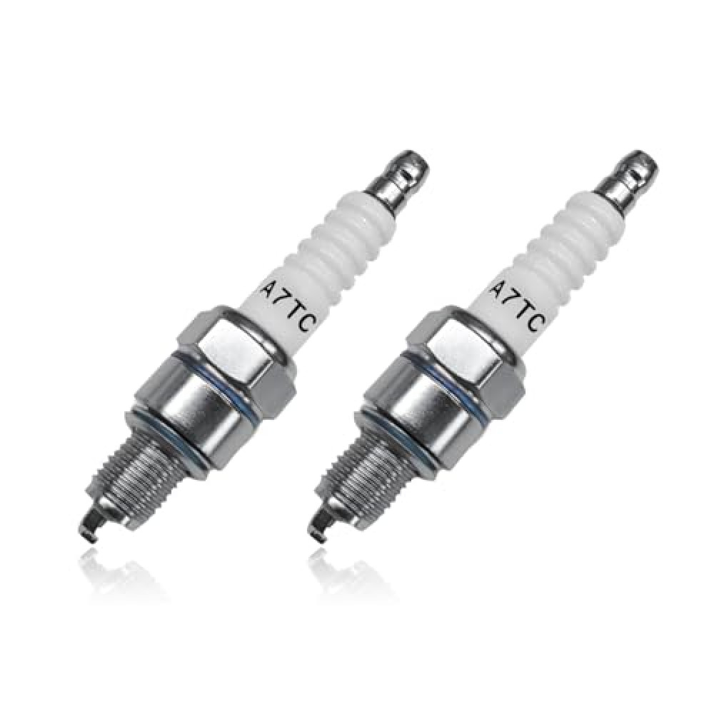 Wevdn 2PCS Spark Plug, A7TC Spark Plug for GY6 50cc 70cc 90cc 110cc 125cc ATV Scooter Dirt Bike Moped Go Kart Racing Bike, Spark Plug A7TC Compatible with C7HA C5HA PZ7HS S102F Z12