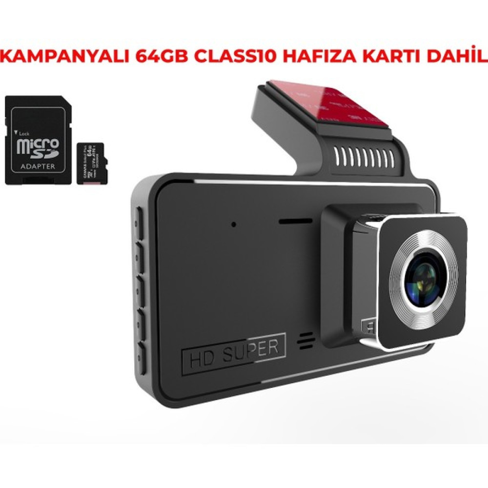 Wevolt MB-200 4" Fullhd Araç Içi Ön ve Arka Kamera Gece Görüşlü. Araç Kamera. Hafıza Kartlı.(Türkçe Menü) Oto Görüntü Sistemleri Fiyatı