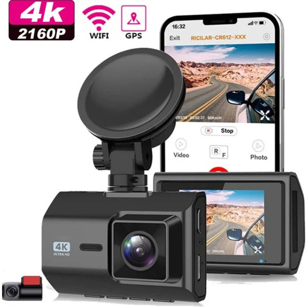 Wevolt Premium MB-5800 Quad Hd 4k+2k Gps+Wifi+(Türkçe Uygulama) Araç Içi Kamera. Akıllı 4K Araç Kamerası. Oto Görüntü Sistemleri Fiyatı