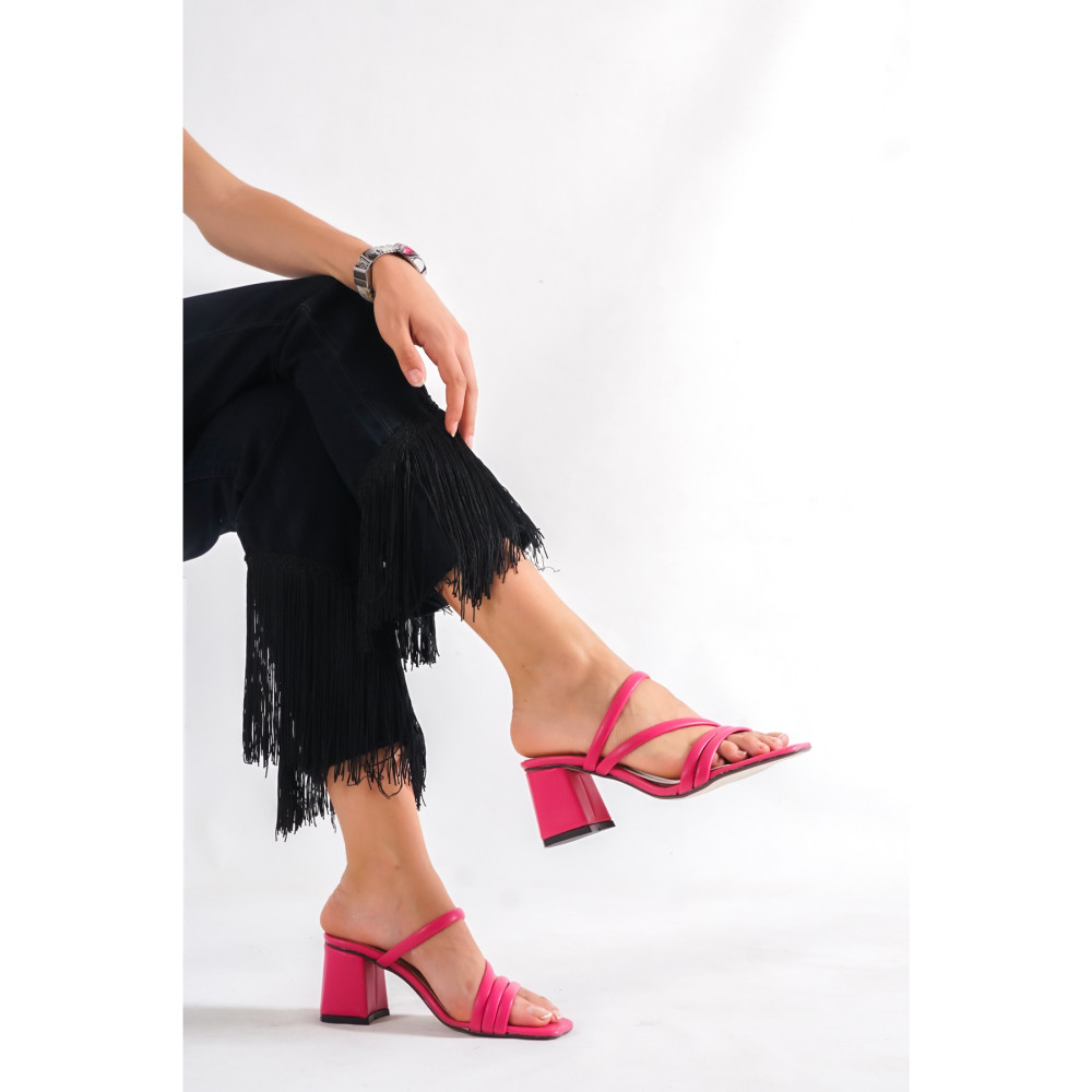 Weynes Kadın Fuşya Topuklu Terlik Sandalet Ba20888 37 Beden Unisex Sandalet Fiyatı