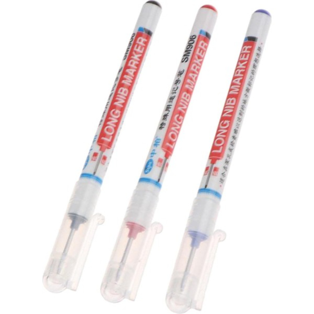 What For 3 Parça Uzun Uç Matkap Işareti Kalem Cam Derin Delik Kalemleri Çalışıyor 3pcs-Siyah Mavi Kırmızı - Siyah - Mavi - Kırmızı Boya Malzemeleri Fiyatı