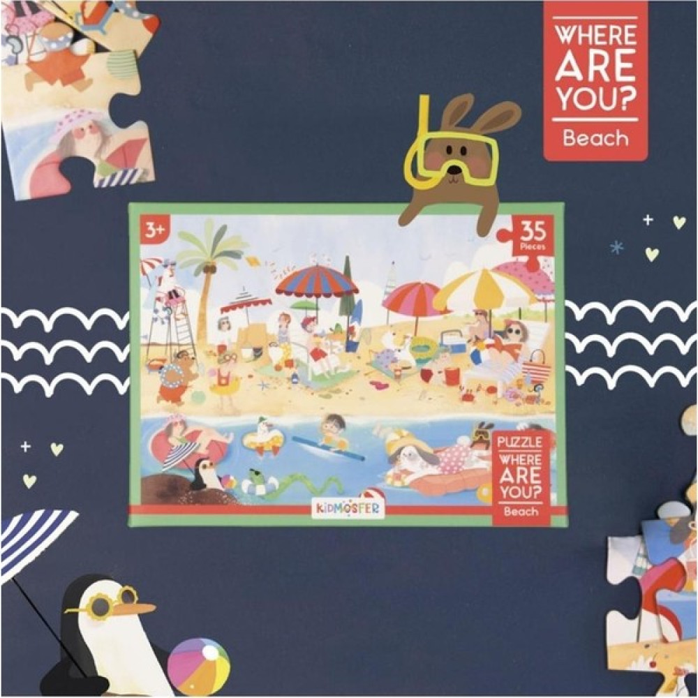 Where Are You / Neredesin / Plaj Puzzle (yapboz) / 35 Parça 3+ Yaş Eğitici Oyuncak Fiyatı