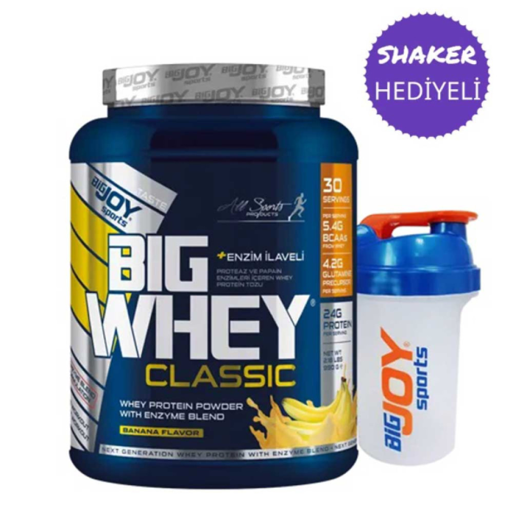 Whey Protein Big Whey Classic Protein Tozu Muz 990G 30 Servis With Enzim Blend Protein Tozları Fiyatı