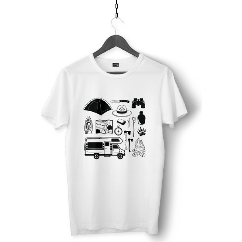WHİPLASH Kamp Konseptli Özel Tasarım Tişört , Çatlama Solma Yapmayan Premium Kalite T-Shirt ,unisex Tshirt Erkek T-shirt Fiyatı