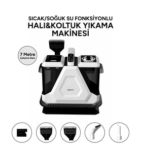 Whirtz Sıcak/Soğuk Fonksiyonlu Halı Yıkama Makinesi Beyaz Halı Yıkama Makineleri Fiyatı