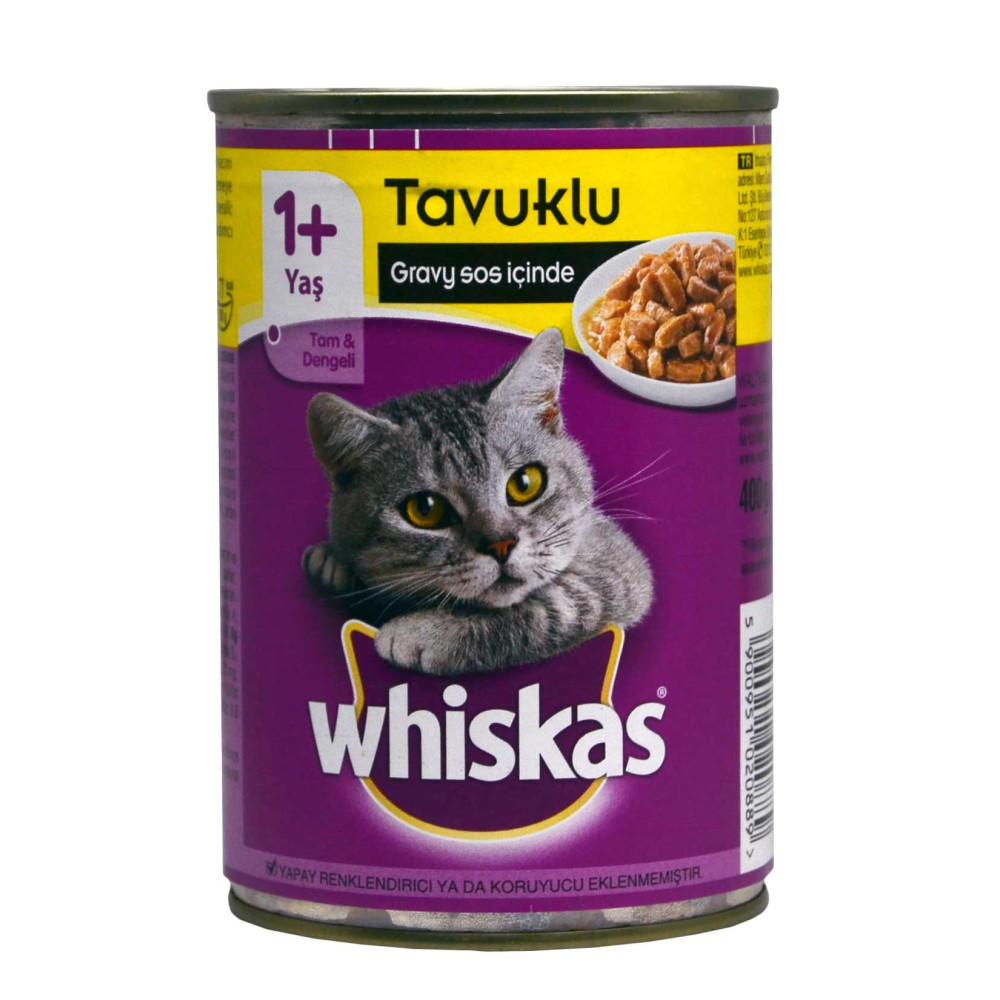 Whiskas Kedi Maması 400 gr Konserve Tavuk Etli