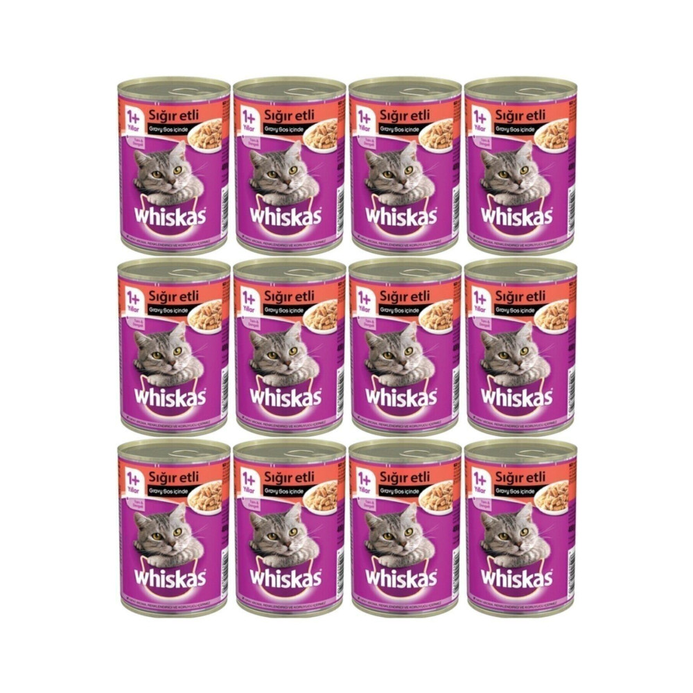 Whiskas Konserve Kedi Maması Biftekli 400 Gr X 12 Adet Evcil Hayvan Ürünleri Fiyatı