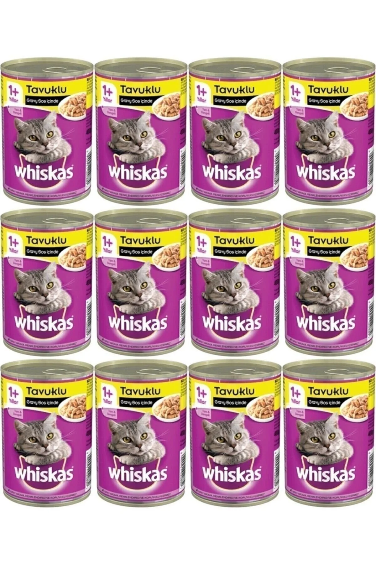 Whiskas Konserve Kedi Maması Tavuklu 400 Gr X 12 Adet" Evcil Hayvan Ürünleri Fiyatı