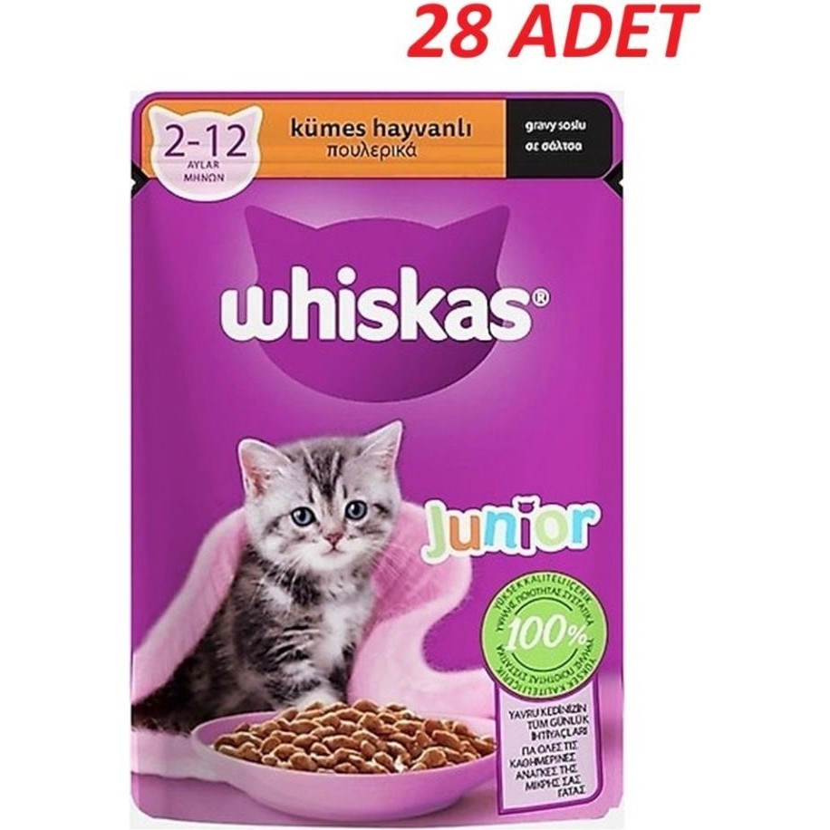 Whiskas Pouch Sos Içinde Kümes Hayvanlı Yavru Kedi Konservesi 85 Gr*28 Adet Evcil Hayvan Ürünleri Fiyatı