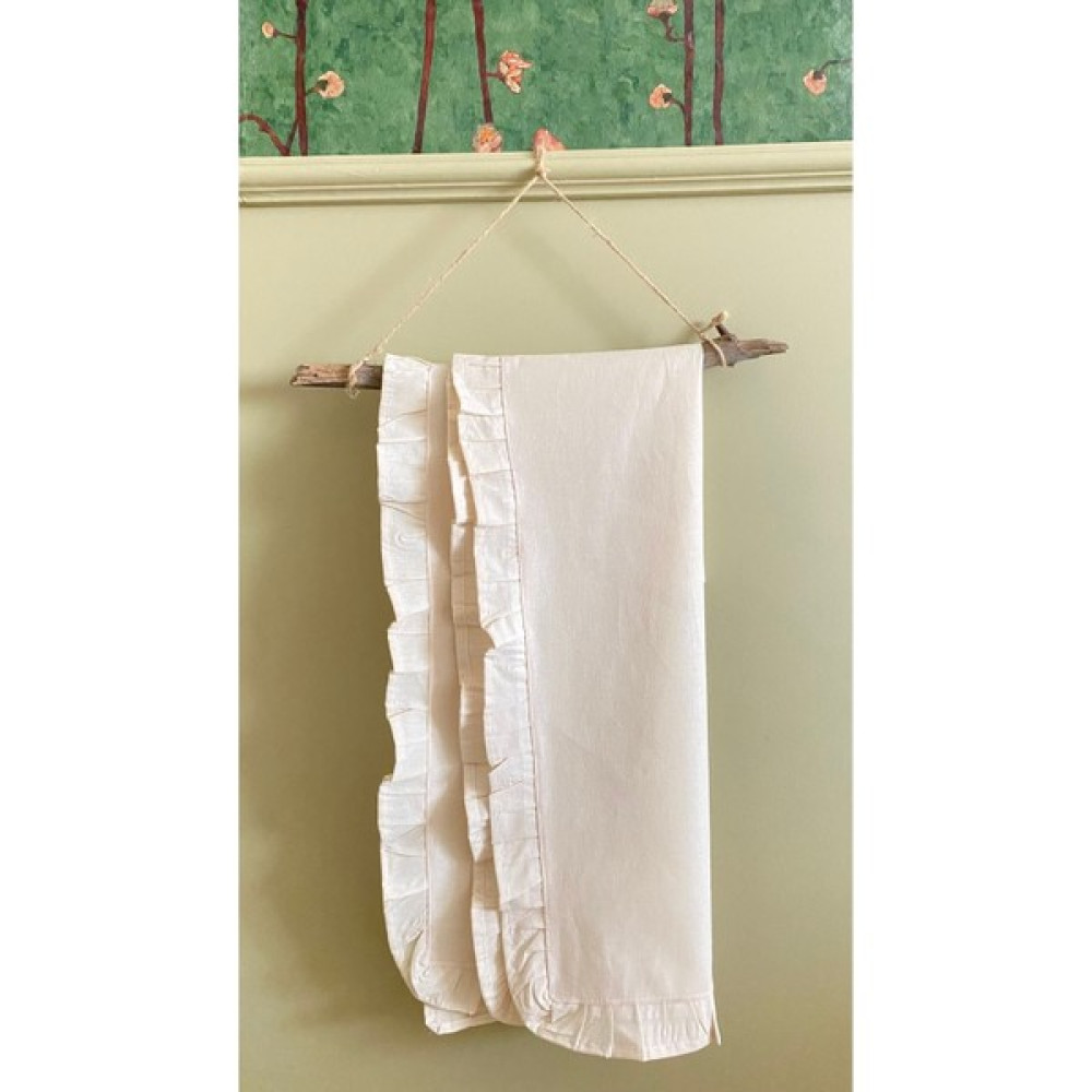 White Alamode Fırfırlı Runner 40X120 cm - Krem - 40 x 120 cm Masa Örtüsü Fiyatı
