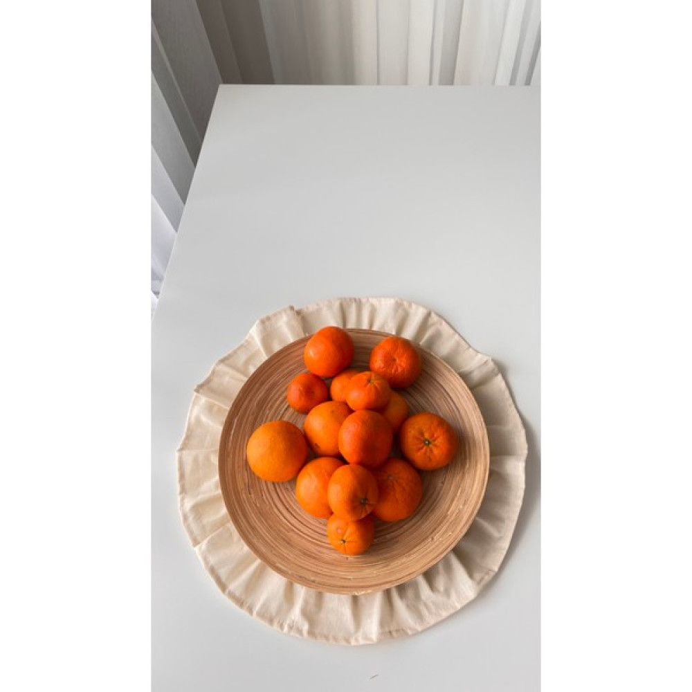 White Alamode Natural Yuvarlak Amerikan Servisi 40X40CM - Krem - 40 x 40 cm Amerikan Servis Fiyatı
