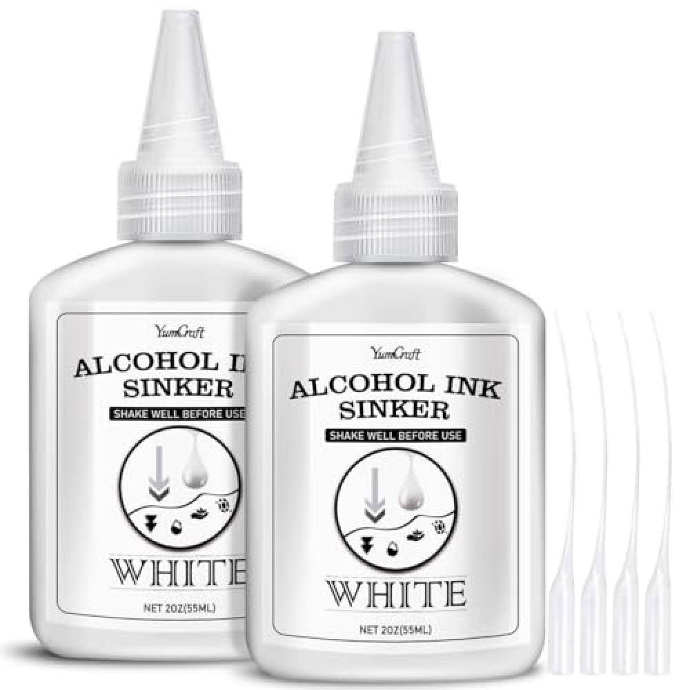 White Alcohol Ink for Epoxy Resin - 4 Ounce White Color Alcohol-Based Resin Ink for Resin Petri, Resin Tumblers, Coaster Making, White Alcohol Paint Epoxy Resin Pigment for Painting, Yupo, Resin Art