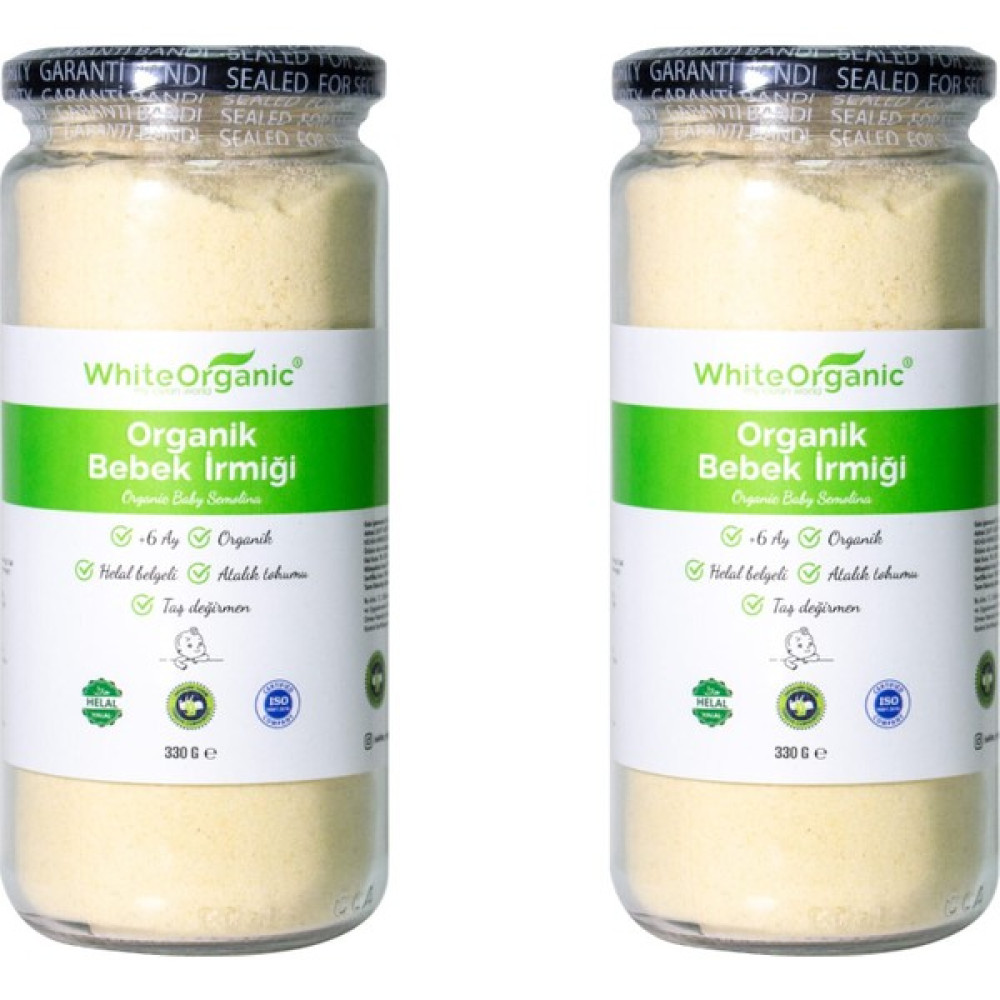 White Organic Organik Bebek Irmiği 330 gr +6 Ay 2'li Set Taş Değirmen Bebek Ek Gıda Bebek Mamaları Fiyatı