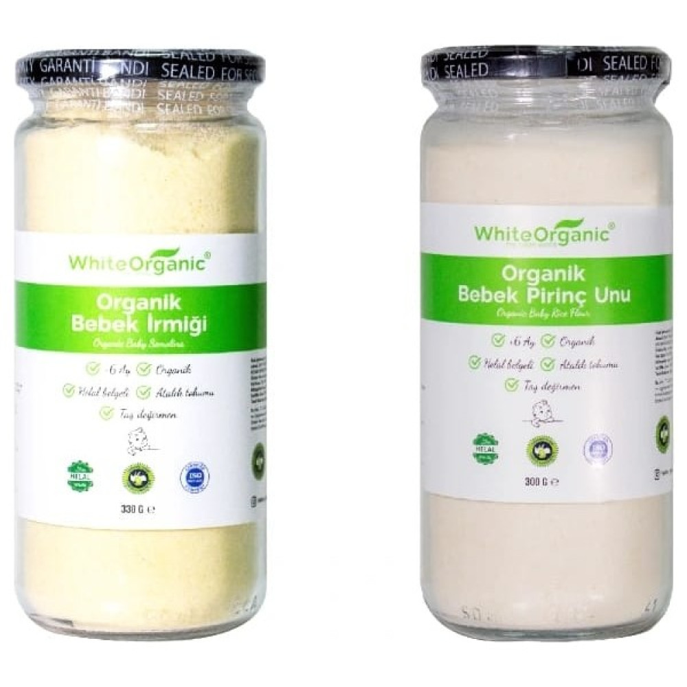 White Organic Organik Bebek İrmiği- Organik Bebek Pirinç Unu Ek Gıda Seti +6 Ay Taş Değirmen Bebek Mamaları Fiyatı