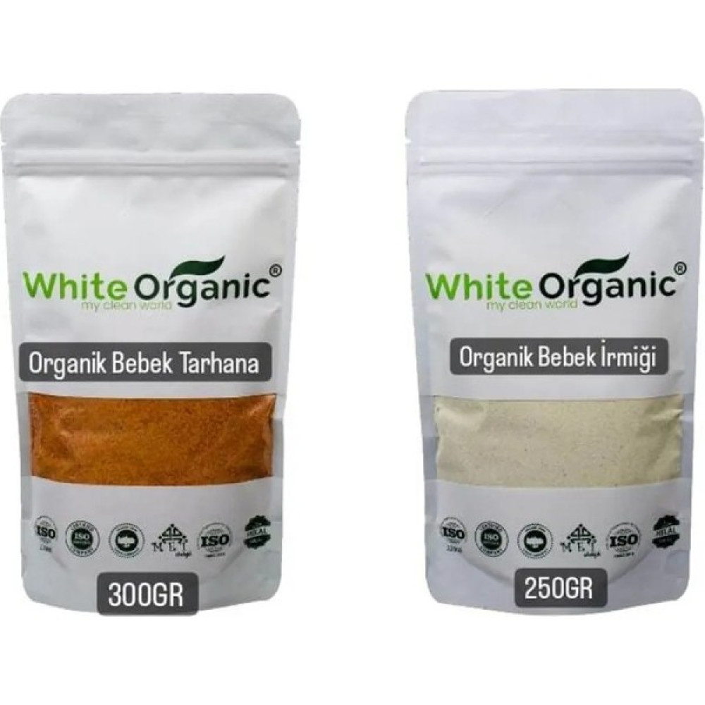 White Organic Organik Bebek Tarhanası ve Organik Bebek Irmiği Ek Gıda Seti +6 Ay Bebek Mamaları Fiyatı