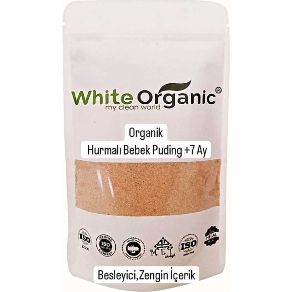 White Organic Organik Hurmalı Keçiboynuzlu Bebek Pudingi 250 gr +7 Ay Sertifikalı Şeker Ilavesiz Bebek Mamaları Fiyatı