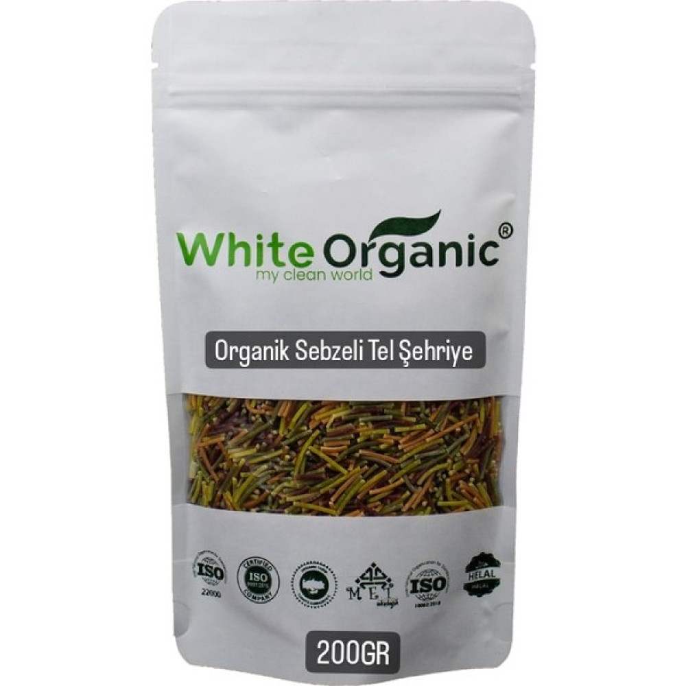 White Organic Organik Sebzeli Bebek Tel Şehriye 200 gr +7 Ay Helal Belgeli Bebek Mamaları Fiyatı