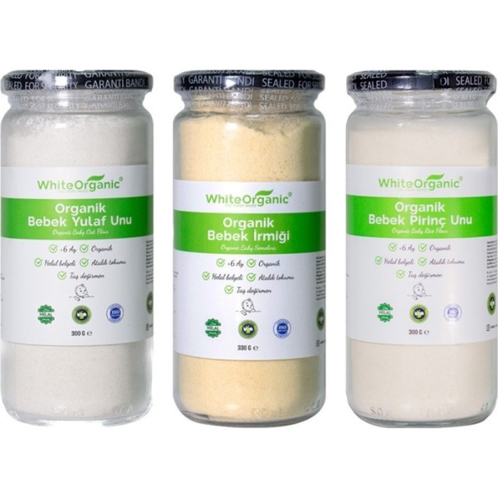 White Organic Organik Sertifikalı Bebek Ek Gıda Başlangıç Seti +6 Ay Helal Belgeli Taş Değirmen Bebek Mamaları Fiyatı
