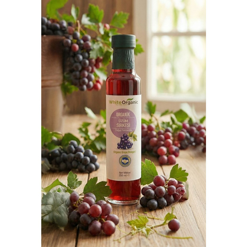 White Organic Organik Üzüm Sirkesi 250ML (Pestisit Analizli) - 250 ml Diğer Fiyatı
