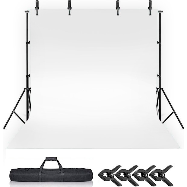 White Screen Beyaz Fon Perde 2X3 m Fotoğraf ve Ürün Çekimleri Için + Fon Standı Perde Fiyatı