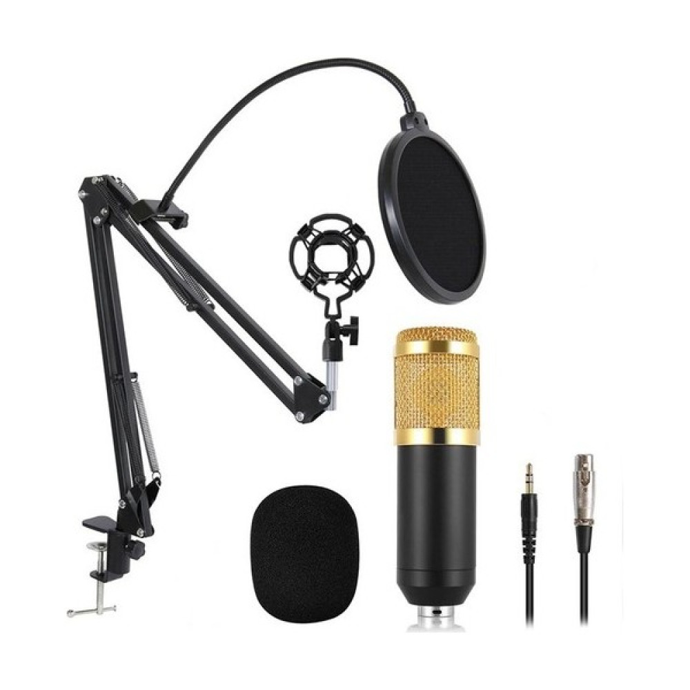Whitetech M800 Stüdyo Kayıt Youtuber Mikrofonu Seti + Stand + Pop Filtre - Gold Müzik Aletleri Fiyatı