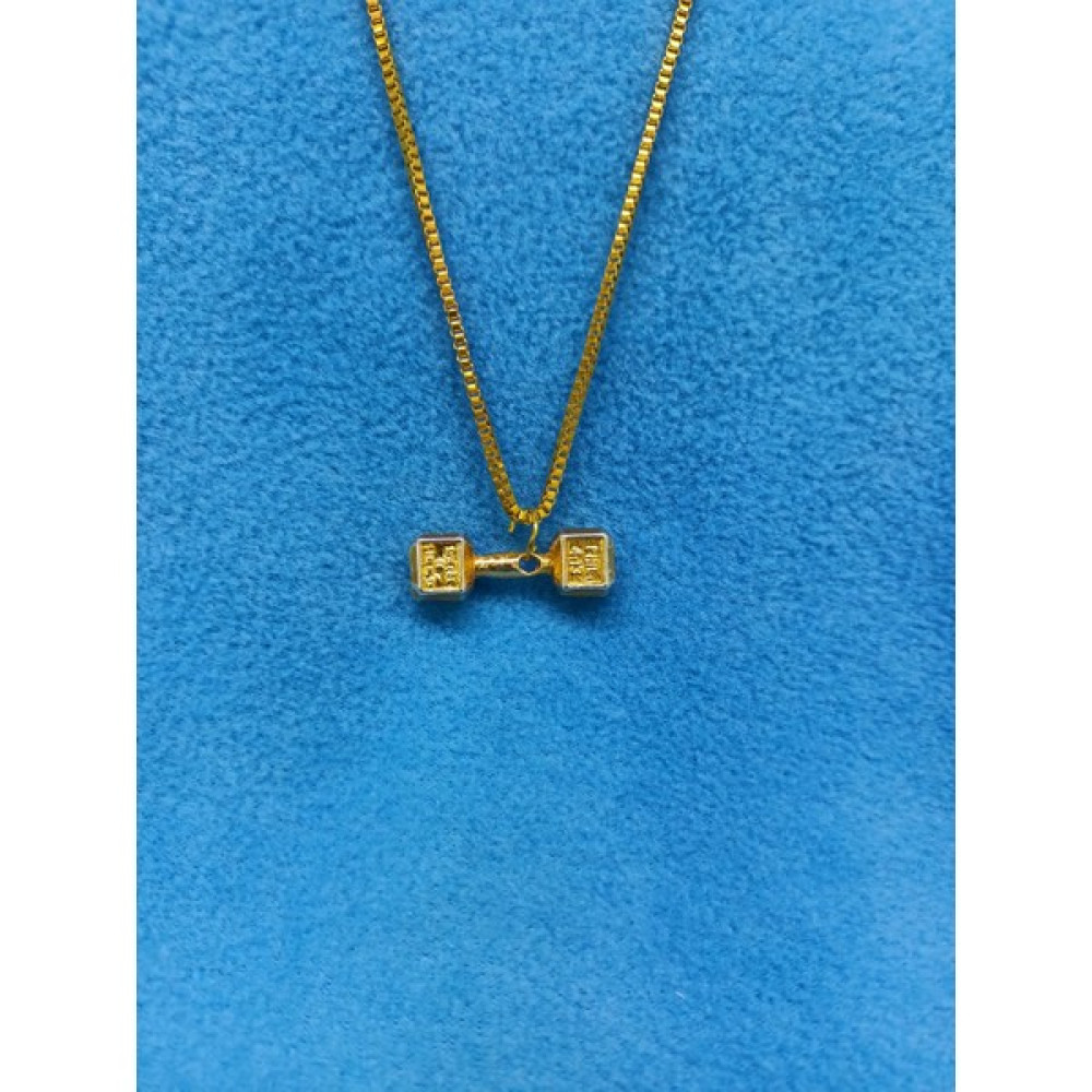 Whocares Unisex Kolye Zincirli Dambıl Sembollü - Gold - 60 cm Bijuteri Kolye Fiyatı