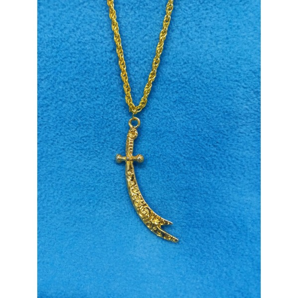 Whocares Unisex Kolye Zincirli Zülfikar Sembollü - Gold - 60 cm Bijuteri Kolye Fiyatı