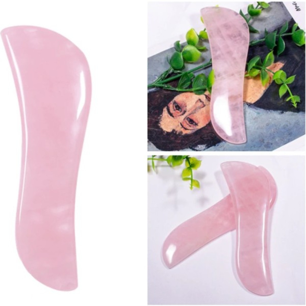 Wi-Fro Pembe Kuvars Gua Sha Masaj Taşı Doğal Taş Yüz ve Vücut Bakımı Keseli Masaj Cihazları Fiyatı
