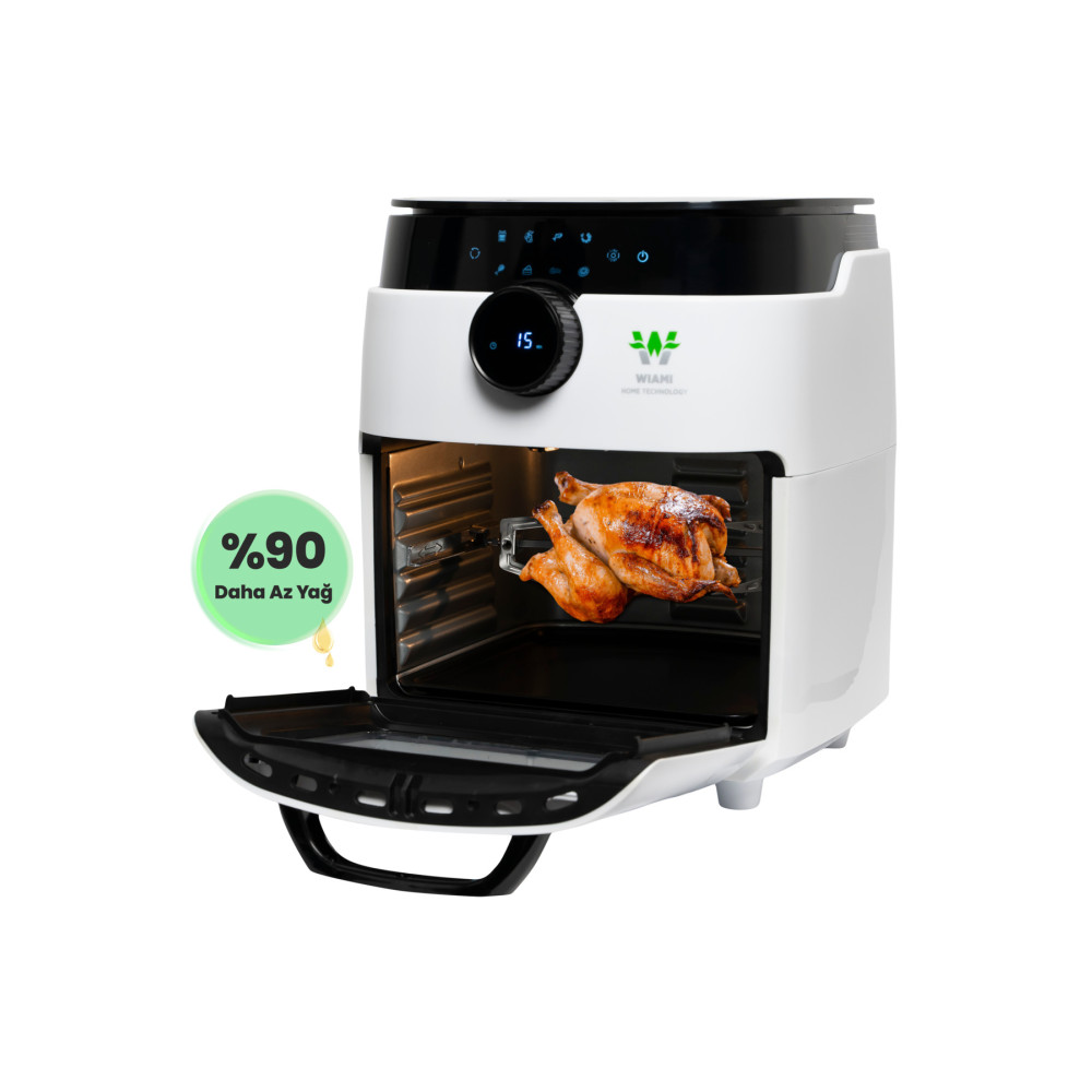 WİAMi Air Fryer 12 Litre Beyaz Oven Akıllı Fritöz 5+ L Beden Fritözler Fiyatı