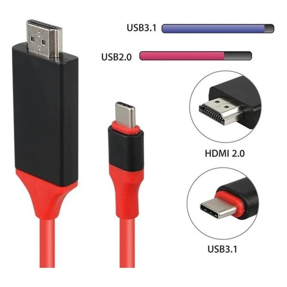 Wiberc Type-C To 4K Hdmı Full Hd Usb-C Tak Çalıştır Görüntü Aktarım Kablosu Bilgisayar Çevirici ve Adaptörü Fiyatı