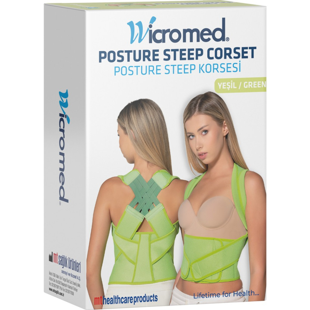 WİCROMED DİK DURUŞ KORSESİ - Yeşil - XL Korse Fiyatı