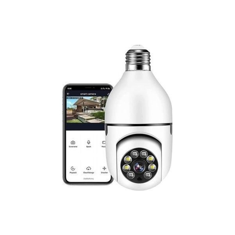 WiFi 360 Panoramik Ampul Kamera Gece Görüş Ses Akıllı Hareket Algılayıcı - Beyaz Avize Fiyatı