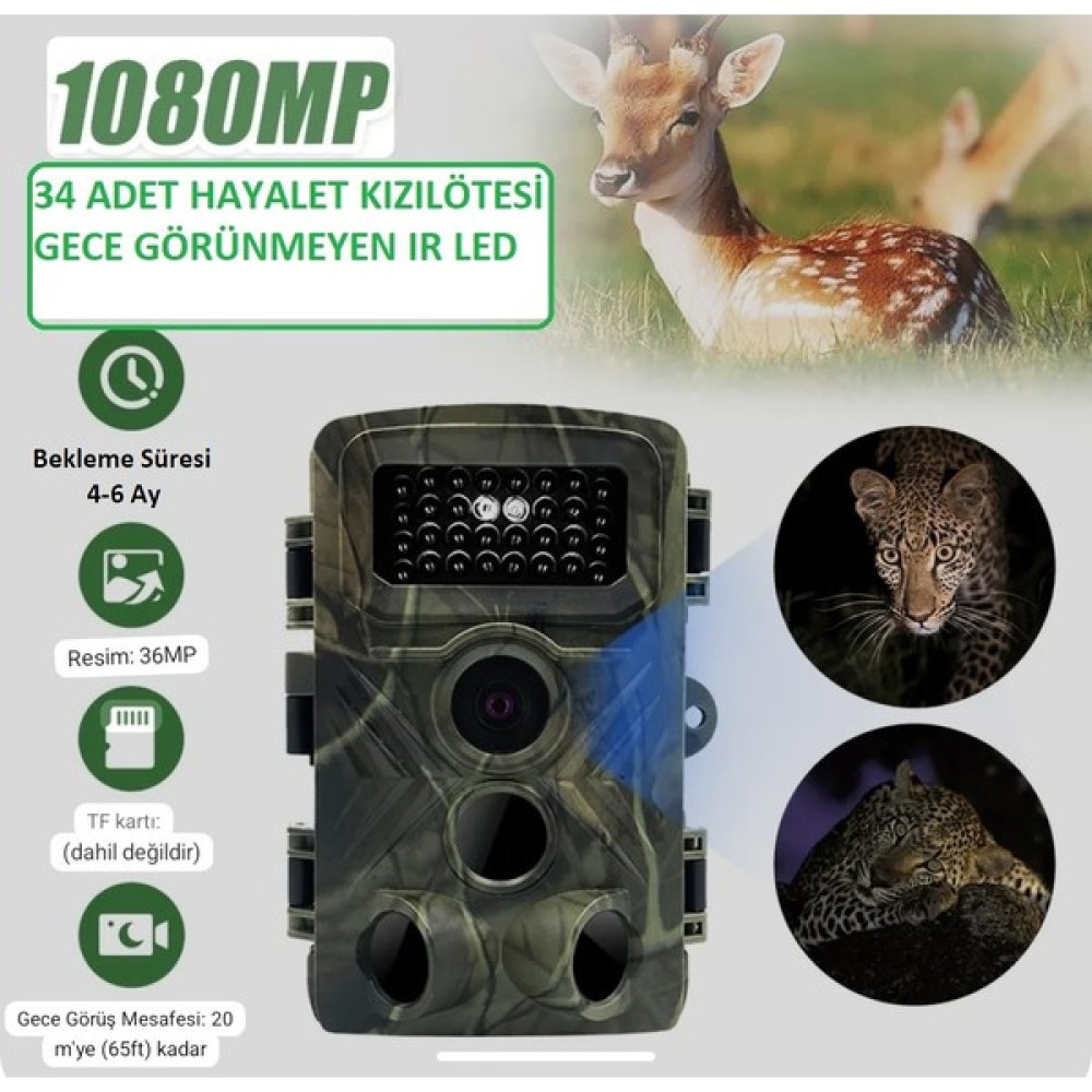 Wificam Plus 128 GB Sd Kart Destekli 36 Mp Su Geçirmez Gece Parlama Yapmayan Fotokapan Video Kamera Oto Boyaları Fiyatı