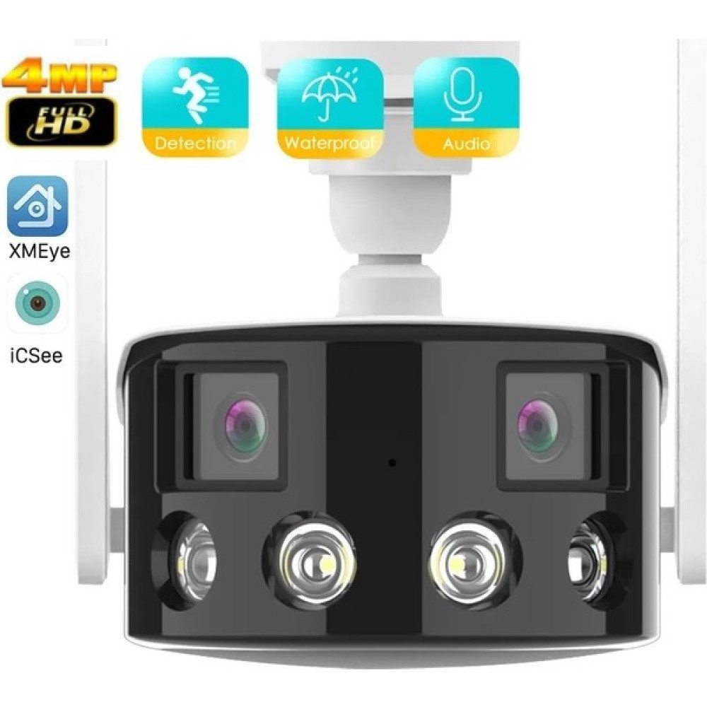 Wıfıcam Plus 4mp 180 Derece Geniş Açılı Çift Kameralı Aydınlatmalı Sesli Wifi Ip Kamera Otomatik Zoom Özellikli Güvenlik Kameraları Fiyatı
