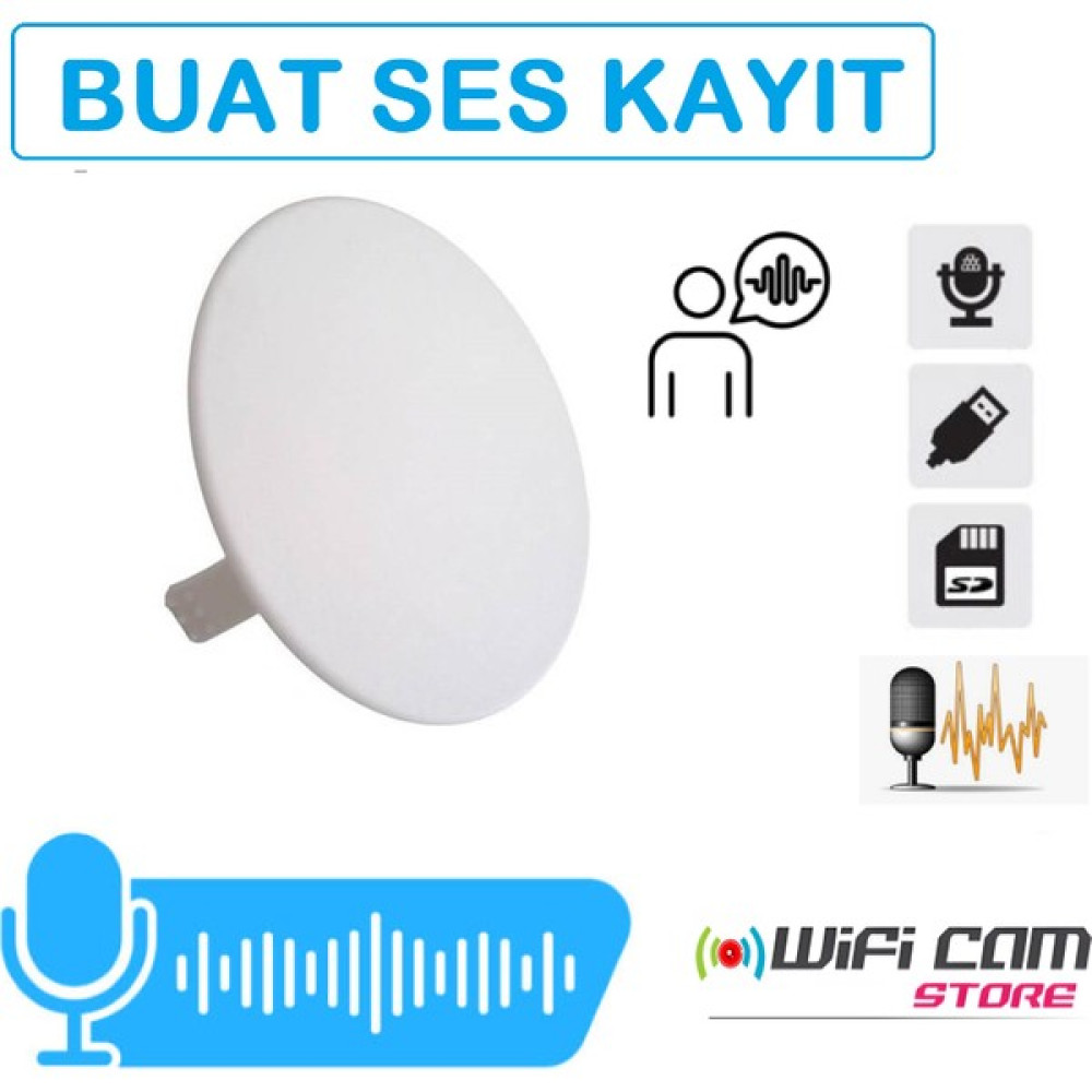 Wificam Plus Buat Kapağı Ses Kayıt Cihazı Net Ses Kalitesi 32 GB Sd Kart Desteği İle 16 Gün Kayıt Ses Kayıt Cihazları Fiyatı