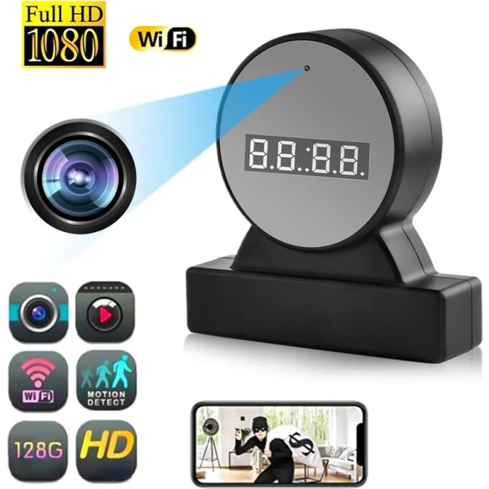 Wificam Plus Dijital Saatli Wifi Hd Güvenlik Bakıcı Kamerası Görünmez Kamera Güvenlik Kameraları Fiyatı