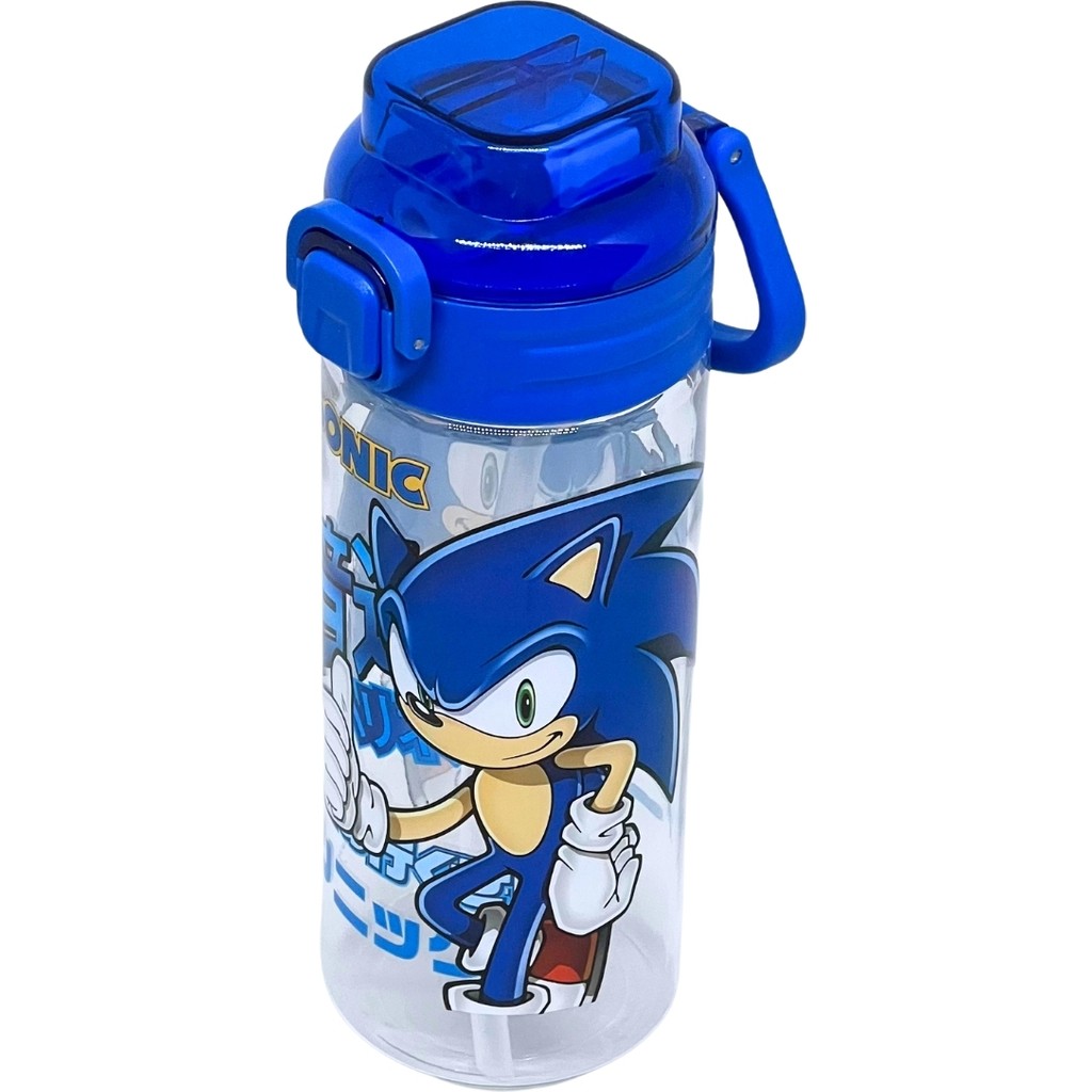 Wiggle 500 ml Sonic The Hedgehog Yumuşak Silikon Pipetli Mavi Su Matarası Sağlıklı Plastik Malzeme Suluk Fiyatı