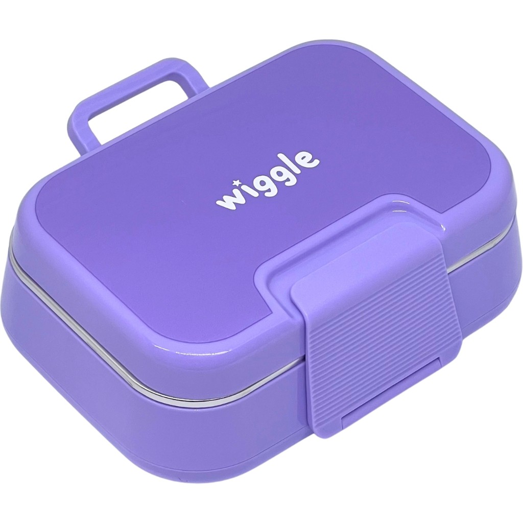 Wiggle Bento 1030ML Lunchbox Yeni Koleksiyon Tek Katlı 2 Bölmeli Paslanmaz Çelik Sefer Tası Yemek Kutusu - Mor Beslenme Çantası Fiyatı