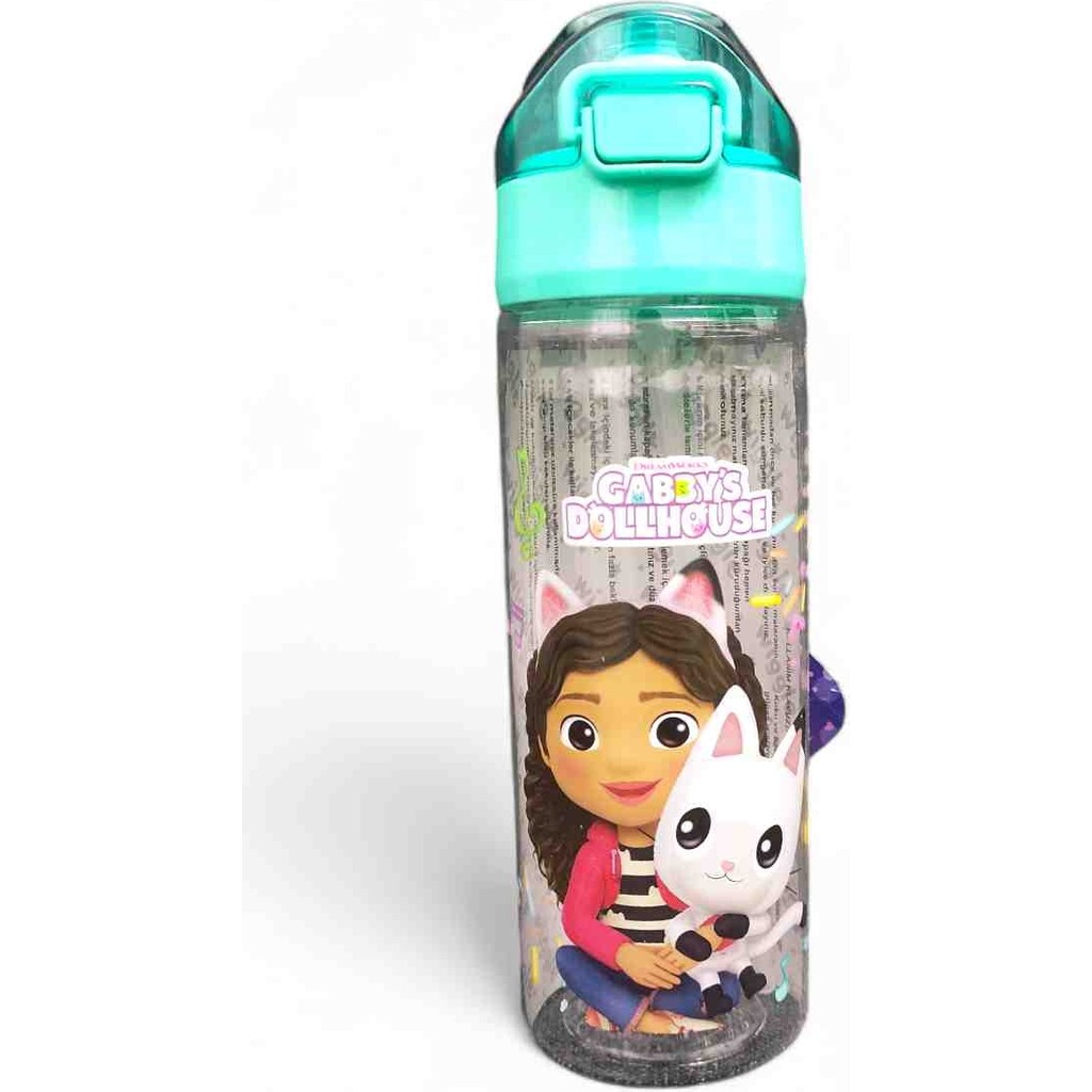 Wiggle Gabby's Doll House Turkuaz 500 ml Pipetli Matara/suluk - Açık Turkuaz Suluk Fiyatı