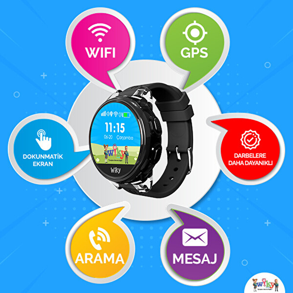 Wiky S Watch Akıllı Çocuk Saati Siyah Cep Telefonu Aksesuarı Fiyatı