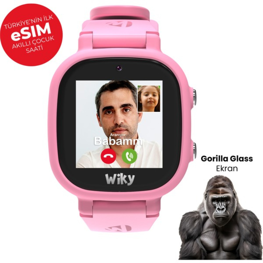 Wiky Watch 5e E-Sim Kartlı Akıllı Çocuk Saati - Görüntülü ve Sesli Arama, Sesli Mesajlaşma, Gps, Sos, Güvenli Alan, Güvenli Liste, Konum Takibi (E... Diğer Fiyatı