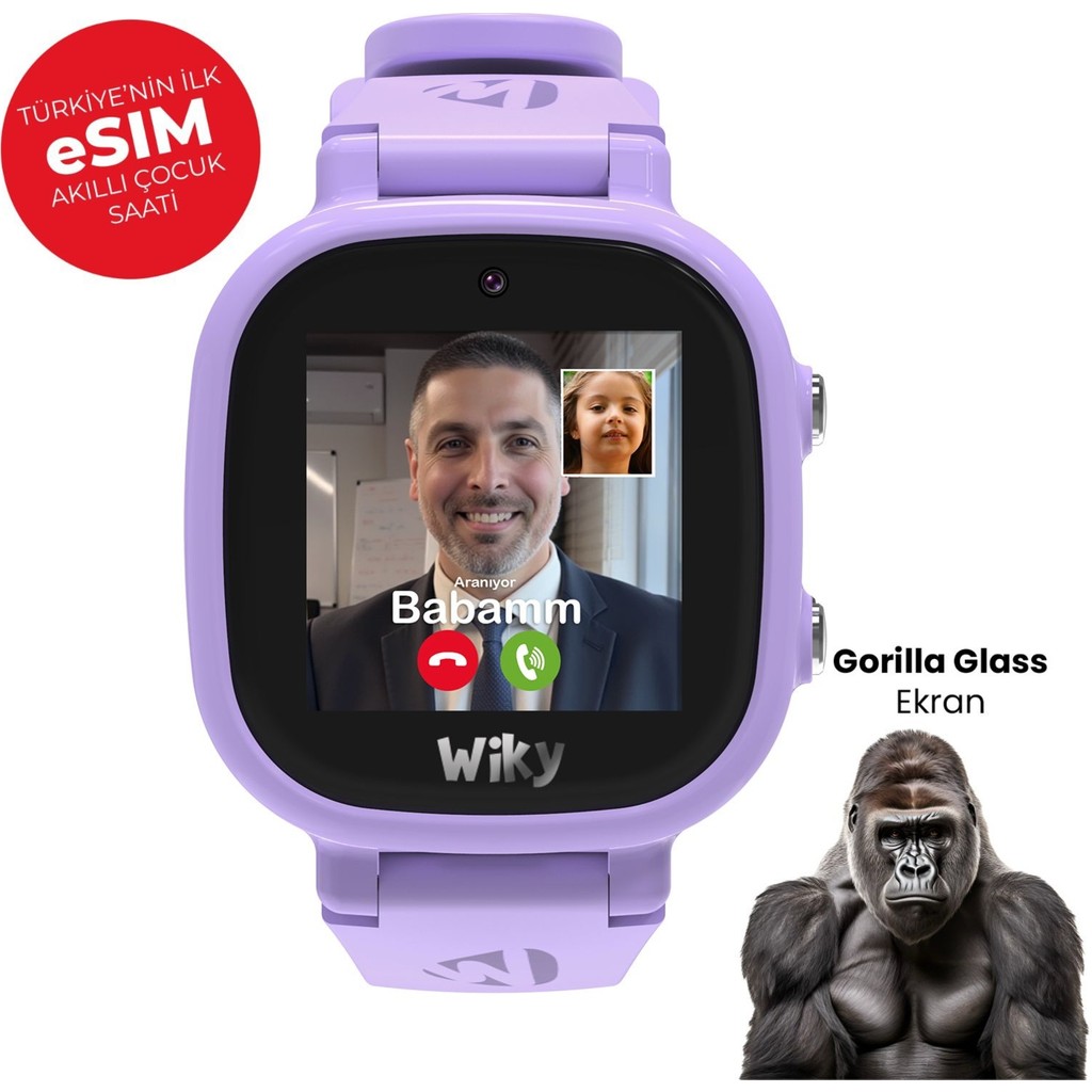 Wiky Watch 5e Esim Çocuk Akıllı Saat - Görüntülü ve Sesli Arama, Sesli Mesajlaşma, Gps, Sos, Güvenli Alan, Güvenli Liste, Konum Takibi, Elektronik ... Akıllı Saat Fiyatı
