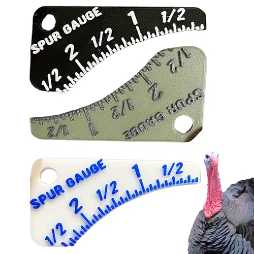 Wild Turkey Spur Gauge,Professional Grade Tool for Measuring Spur Length & Determining Age, Turkey Hunting Accessories Gift for Avid Hunters & Outdoor Enthusiasts (All-3)