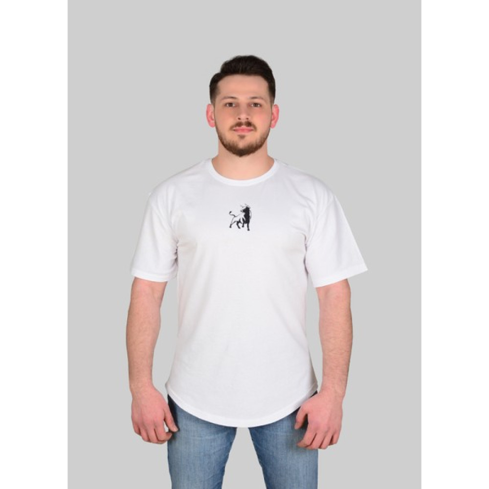 wildwear Boğa Baskılı Beyaz Oversize T-Shirt Erkek T-shirt Fiyatı