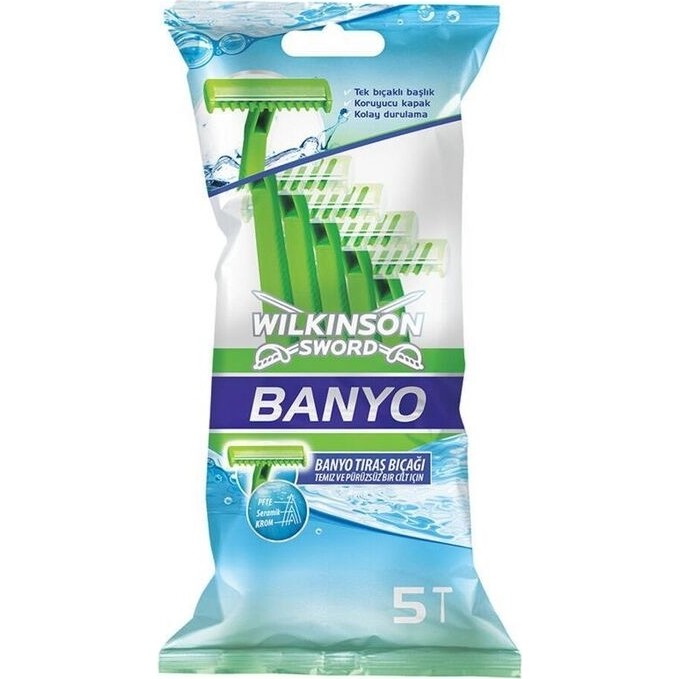 Wilkinson Sword 5'li Banyo Tıraş Bıçağı Hassas Cilt Dostu Kullan-At Özelliği ile Ergonomik Tasarım - yok - tek paket Diğer Fiyatı