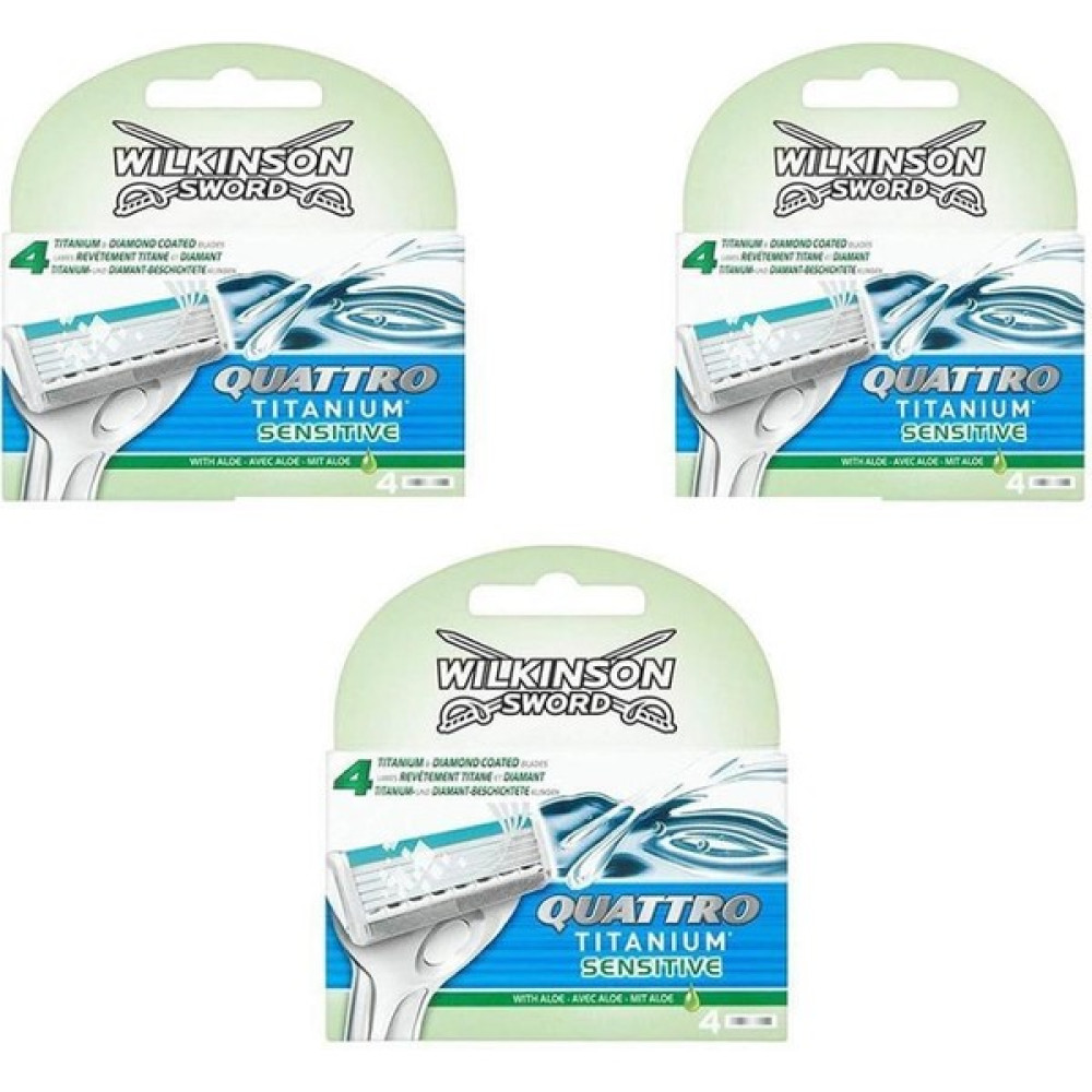 Wilkinson Sword Quattro Titanium Sensıtıve 4 Yedek Kartuş 3 Paket Tıraş Bıçağı ve Yedekleri Fiyatı