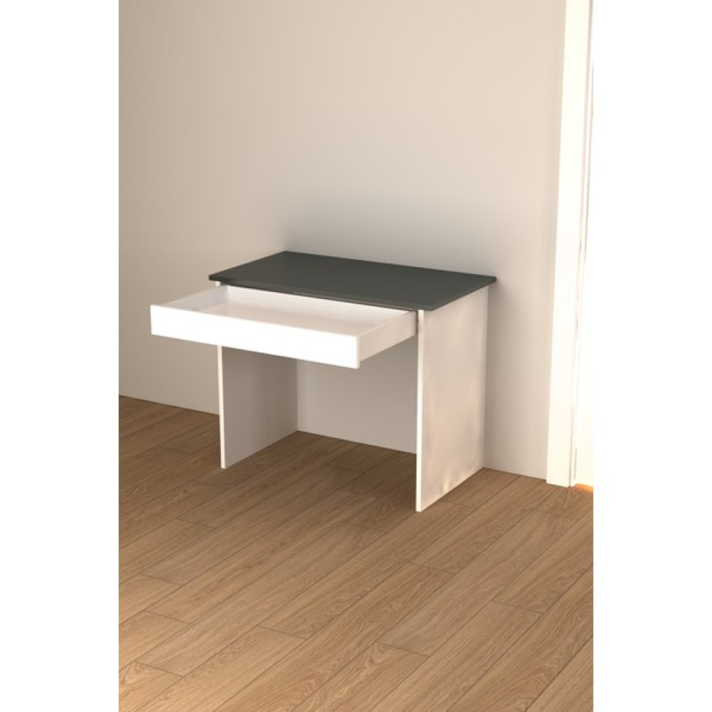 Will Home Willhome Genç Çoçuk Odası Çalışma Masası 1c W_KTP_CLS_MS_01_MS - 90x50x75 - Beyaz - Antrasit Çalışma Masası Fiyatı