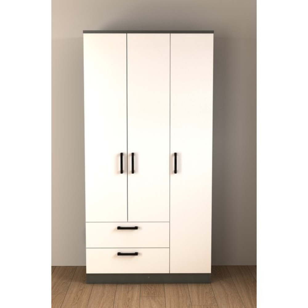 Will Home Willhome Genç Çoçuk Odası Dolabi 3k-2c W_KTP_CLS_MS_01_DLP - Antrasit - Beyaz Gardrop & Dolap Fiyatı
